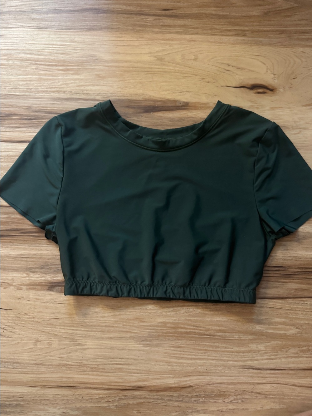 aerie Dark Green Cropped Tee